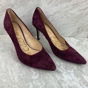 Sam Edelman dark purple heels 7.5 spike detail